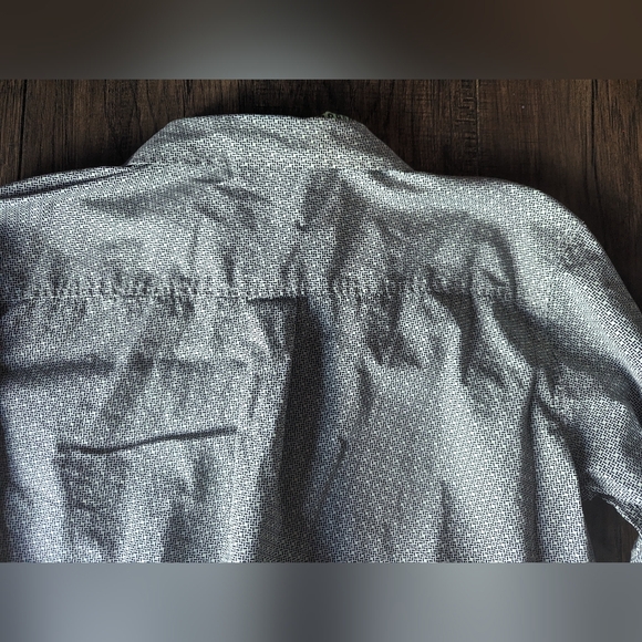 CINCH Long Sleeve Button Down Western Dress Shirt ~ Black & White w/ Green Sz S - Picture 13 of 16